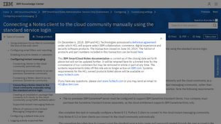 
                            12. Connecting a Notes client to the cloud community manually ... - IBM