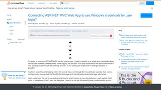 
                            5. Connecting ASP.NET MVC Web App to use Windows credentials for user ...
