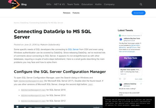 
                            13. Connecting DataGrip to MS SQL Server | DataGrip Blog
