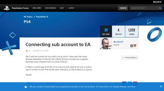 
                            10. Connecting sub account to EA - PlayStation Forum