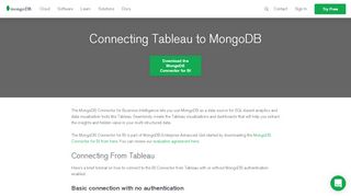 
                            12. Connecting Tableau to MongoDB | MongoDB