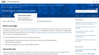
                            8. Connecting to a Connections server - IBM