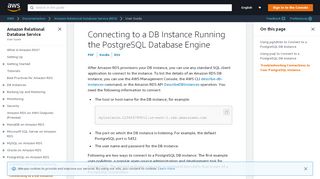 
                            4. Connecting to a DB Instance Running the PostgreSQL Database Engine