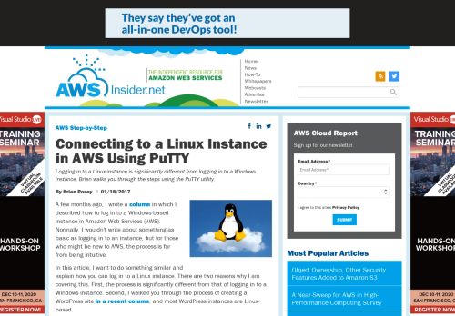
                            5. Connecting to a Linux Instance in AWS Using PuTTY -- AWSInsider