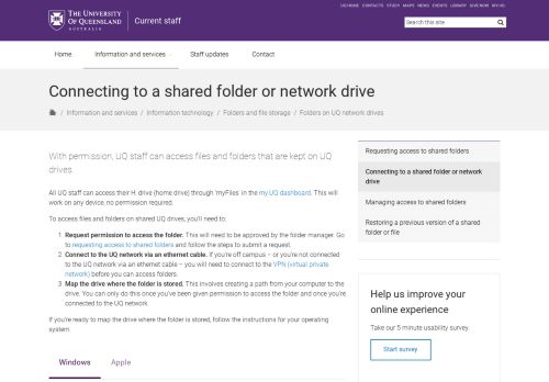 
                            13. Connecting to a shared folder or network drive - Current staff ...