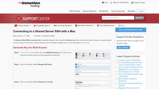 
                            5. Connecting to a Shared Server SSH with a Mac | InMotion Hosting