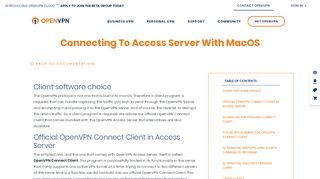 Connecting to Access Server with macOS | OpenVPN