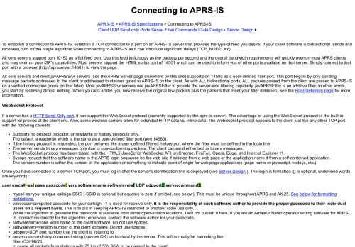 
                            13. Connecting to APRS-IS