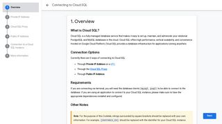 
                            4. Connecting to Cloud SQL - Google Codelabs