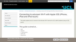 
                            12. Connecting to eduroam Wi-Fi with Apple iOS (iPhone, iPad and iPod ...