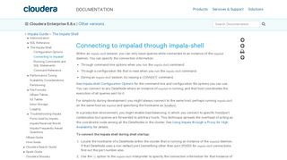 
                            6. Connecting to impalad through impala-shell | 5.8.x | Cloudera ...