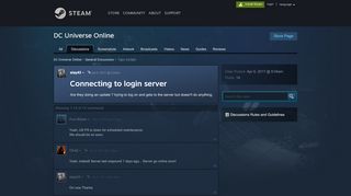 
                            2. Connecting to login server :: DC Universe Online General Discussions