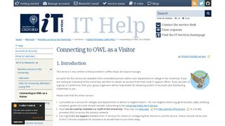 
                            11. Connecting to OWL as a Visitor | IT Services Help Site
