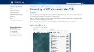 
                            10. Connecting to SMB shares with Mac OS X - College of Agriculture IT ...