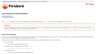 
                            2. Connecting to the sample database - Firebird