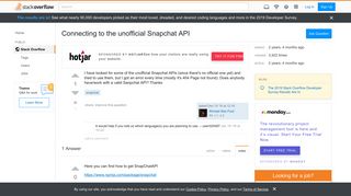 
                            9. Connecting to the unofficial Snapchat API - Stack Overflow