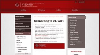 
                            2. Connecting to UL-WiFi | IT Help Desk