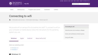 
                            6. Connecting to wifi - my.UQ - University of Queensland