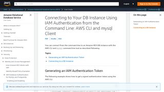
                            11. Connecting to Your DB Instance from the Command Line: AWS CLI ...