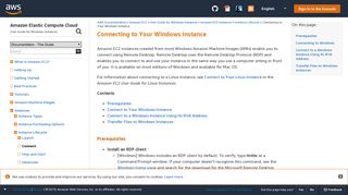 
                            1. Connecting to Your Windows Instance - AWS Documentation