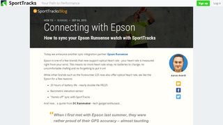 
                            7. Connecting with Epson: How to sync your Epson Runsense watch with ...