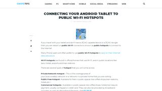 
                            12. Connecting Your Android Tablet to Public Wi-Fi Hotspots