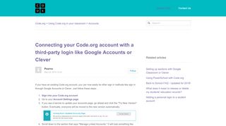 
                            9. Connecting your Code.org account with a third-party login like ...