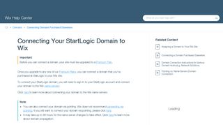 
                            7. Connecting Your StartLogic Domain to Wix | Help Center | Wix.com
