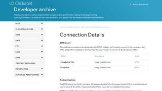 
                            10. Connection Details | Clickatell.com