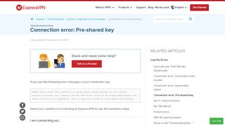 
                            6. Connection Error: Pre-shared Key | ExpressVPN