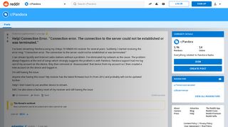 
                            10. Connection Error. - Reddit