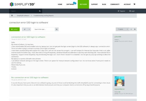 
                            2. connection error S3D login to software - Simplify3D User Forum