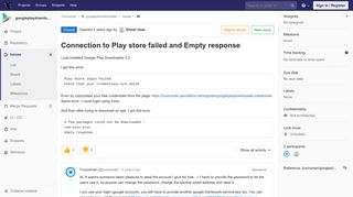 
                            10. Connection to Play store failed and Empty response (#6) · Issues ...