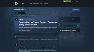 
                            4. Connection to Steam Servers Dropping Every Few Minutes ...