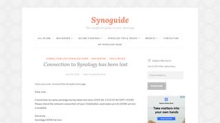 
                            6. Connection to Synology has been lost – Synoguide