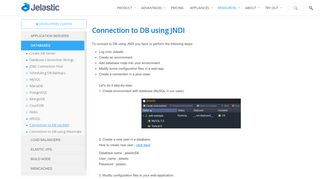 
                            3. Connection to the DB using JNDI. Tomcat Server Example. | Jelastic ...