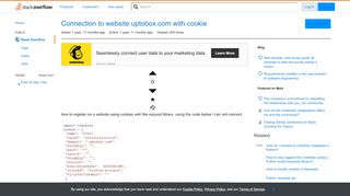 
                            13. Connection to website uptobox.com with cookie - Stack Overflow