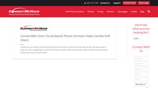 
                            9. ConnectMe Voice Cloud Based Phone Services Helps Vanilla Soft ...