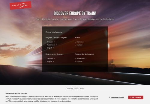 
                            7. Connect/register - Thalys