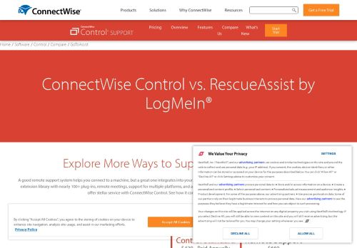 
                            12. ConnectWise Control (ScreenConnect) vs. GoToAssist