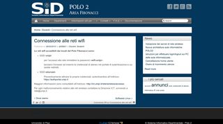 
                            8. Connessione alle reti wifi - Sistema Informatico Dipartimentale - Unipi