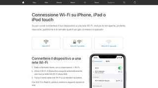 
                            10. Connessione Wi-Fi su iPhone, iPad o iPod touch - Supporto Apple