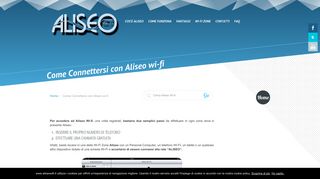 
                            1. Connettersi alla Wireless Aliseo gratis | free Wi-fi | | Aliseo Wi-fi