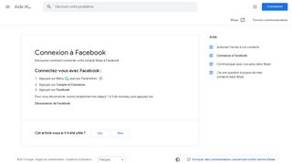 
                            1. Connexion à Facebook - Aide Waze - Google Support