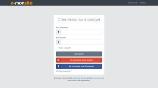 
                            8. Connexion au manager : e-monsite