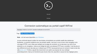 
                            4. Connexion automatique au portail captif WiFirst ‐ JGachelin.fr