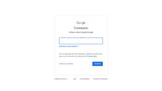 
                            5. Connexion : comptes Google