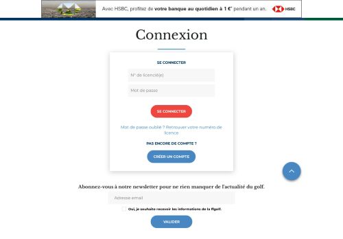 
                            2. Connexion - Fédération Française de Golf