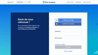 
                            2. Connexion | Khan Academy