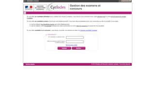 
                            1. connexion - Publication des résultats, Cyclades